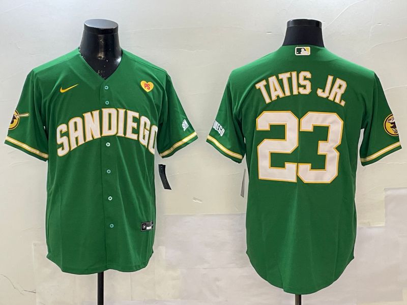 Men San Diego Padres 23 Tatis jr Green Jointly Name Game Nike 2025 MLB Jersey style 5